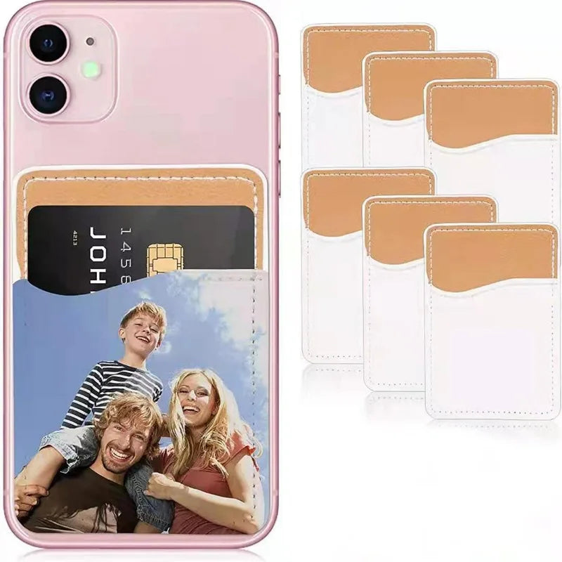 Faux Leather Phone Card Holder Sublimation Blanks