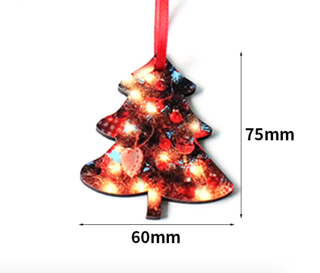 MDF Merry Christmas Ornaments Sublimation Blanks
