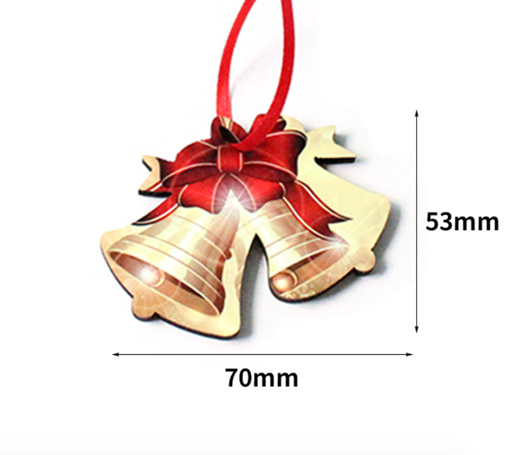 MDF Merry Christmas Ornaments Sublimation Blanks