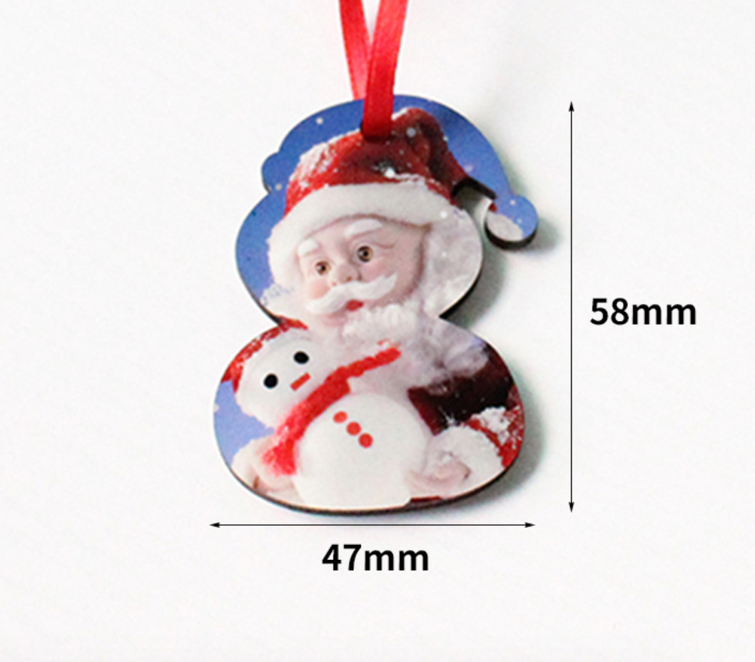 MDF Merry Christmas Ornaments Sublimation Blanks