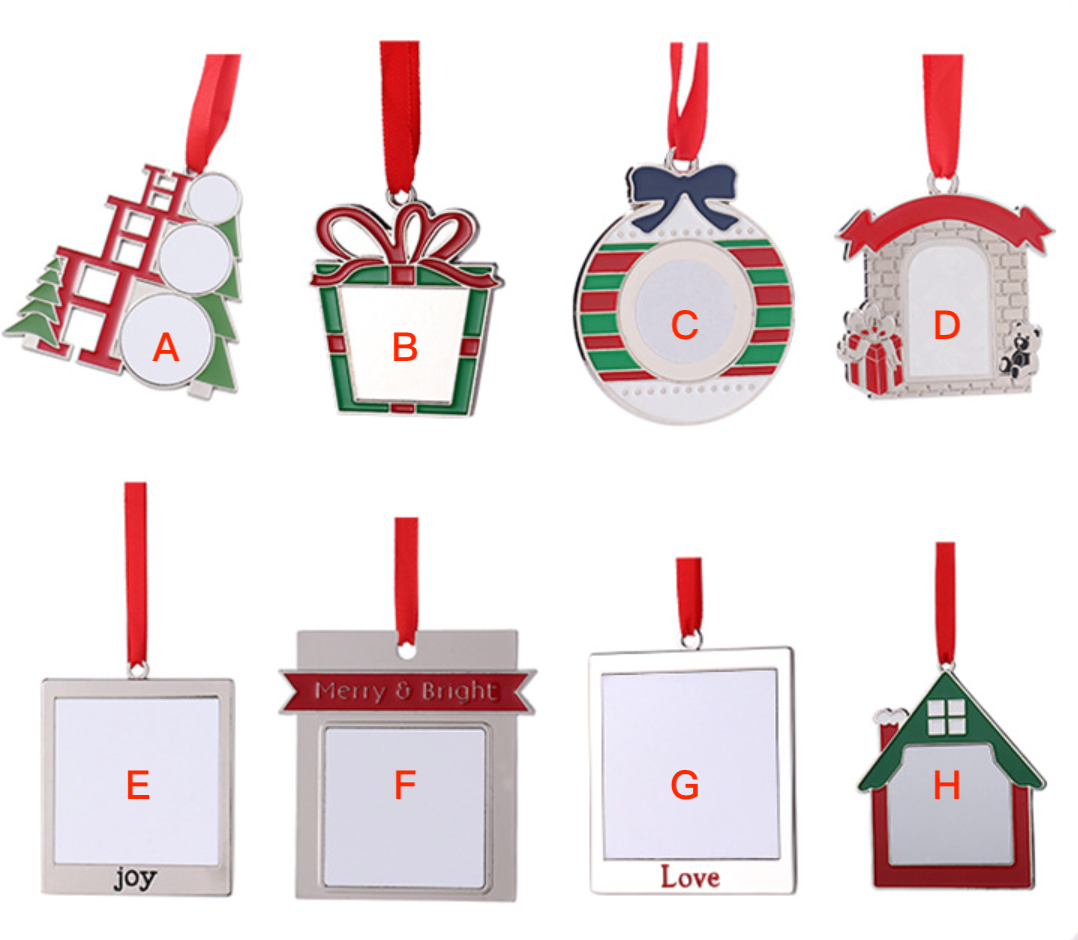 Christmas Festive Ornaments Sublimation Blanks