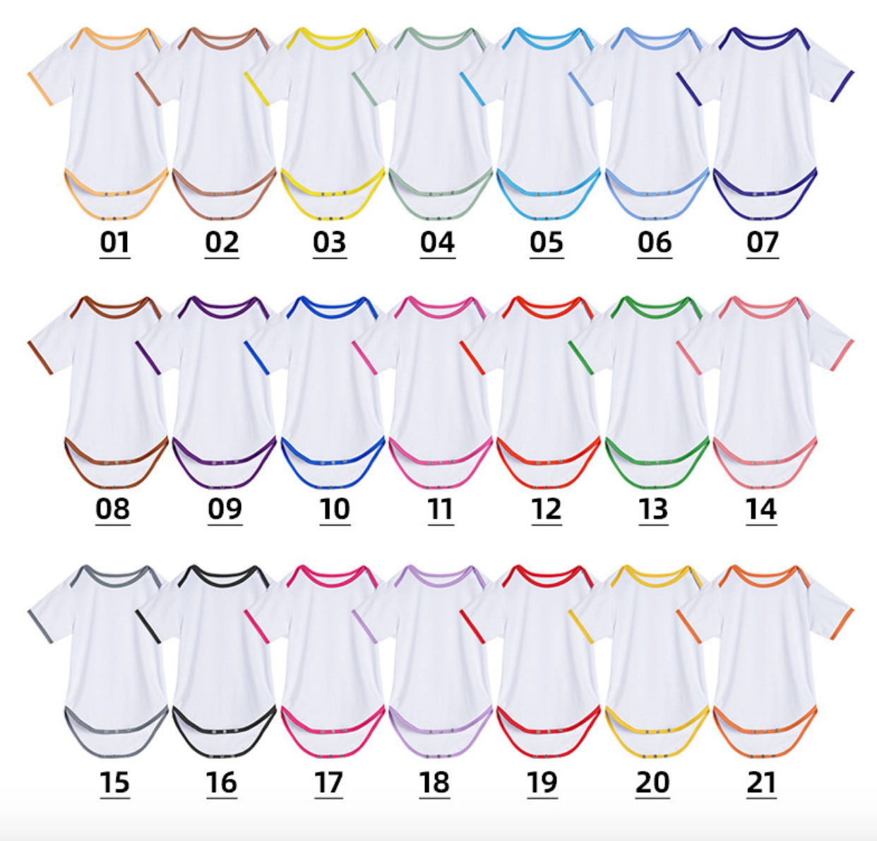95% Polyester Baby Onesie Short Sleeve Sublimation Blanks