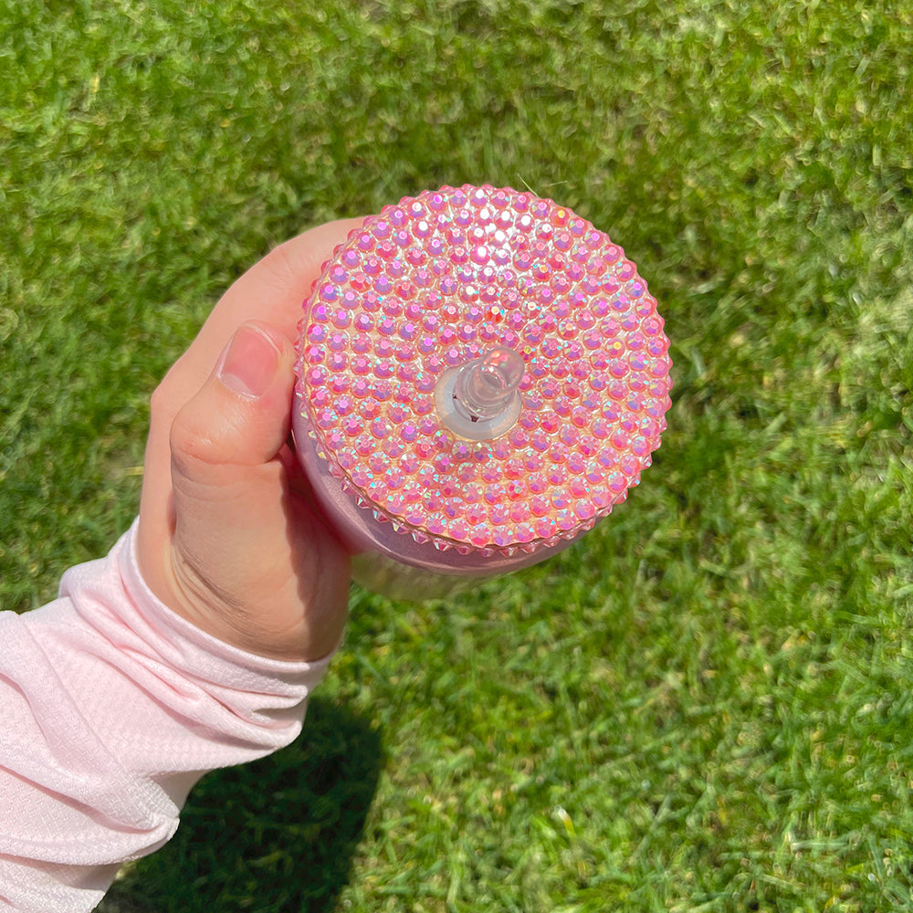 Rhinestone Bling Lids for 16oz Glass Can
