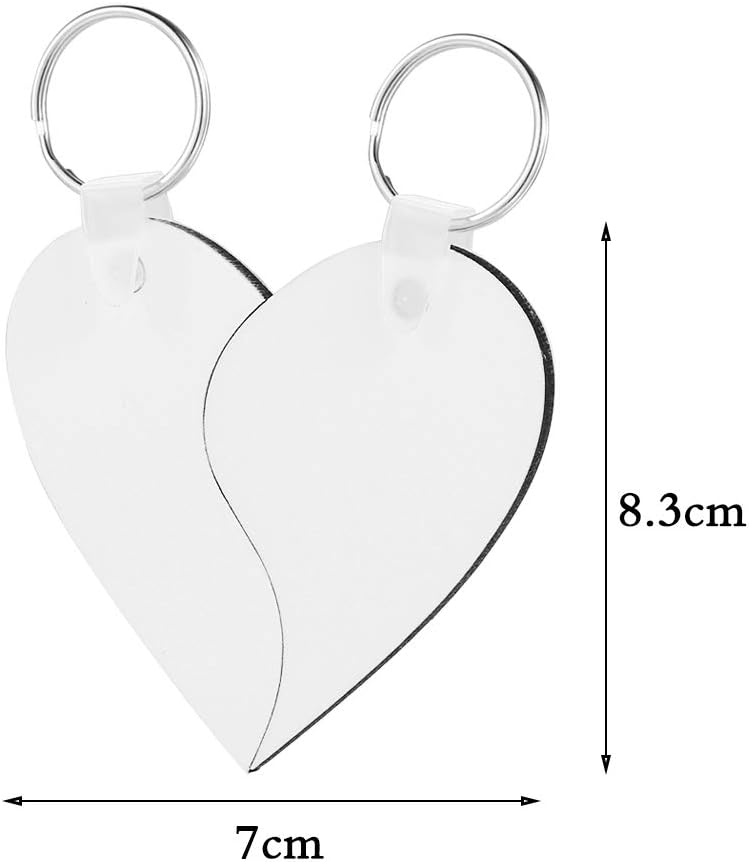 Couple Heart Keychains Sublimation Blanks