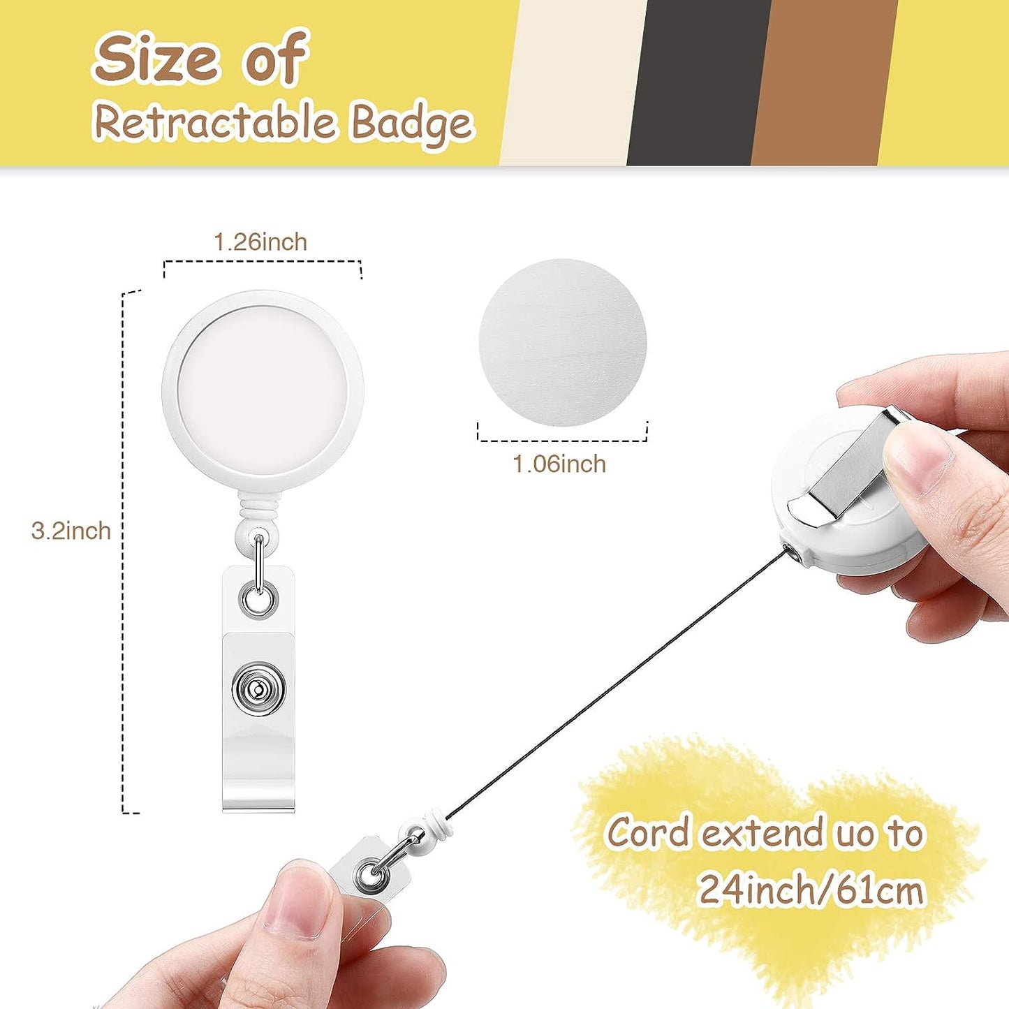 Badge Reels Key Card holder Sublimation Blanks