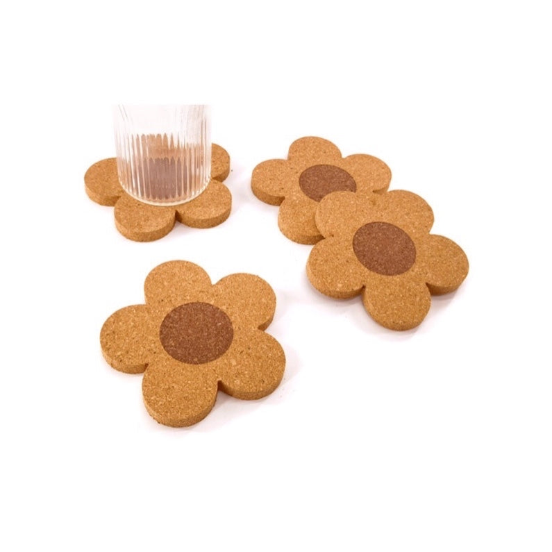 TikTok Trending Flower Cork Coasters for Glass Cans