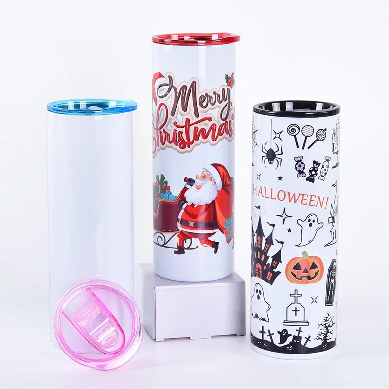 20oz Flat Edge Skinny Tumblers Sublimation Blanks