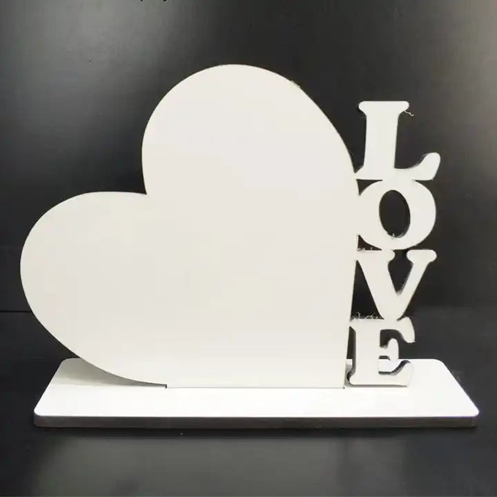 Heart and LOVE Photo Panel Decor Sublimation Blanks