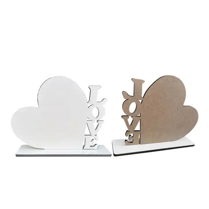 Heart and LOVE Photo Panel Decor Sublimation Blanks