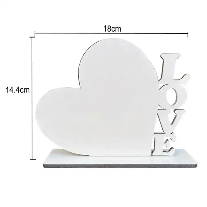 Heart and LOVE Photo Panel Decor Sublimation Blanks