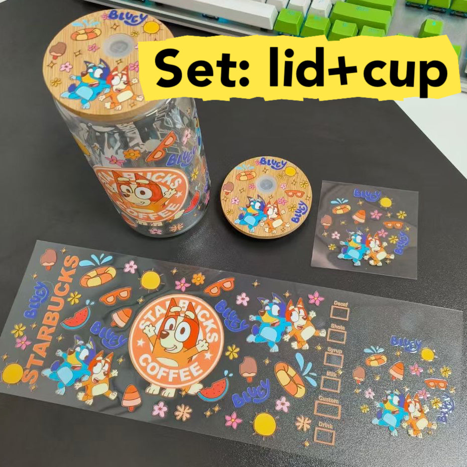 NEW SET: 16oz Lids Decals + Cup Wraps UV DTF Stickers