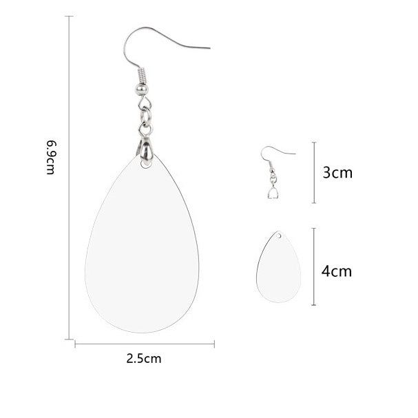 Teardrop Earrings MDF Sublimation Blanks