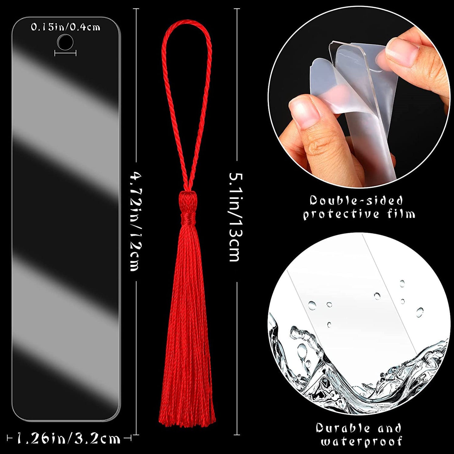 Transparent Acrylic Bookmarks for Vinyl UV DTF