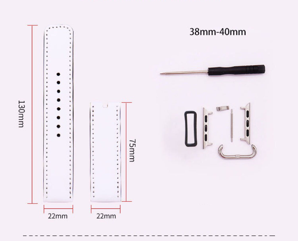 Faux Leather Apple Watch Band Sublimation Blank