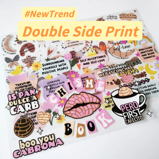 New Trend Double Side UV DTF Sticker Wraps for 16oz Glass Cans