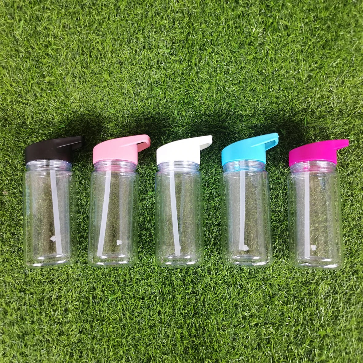 10oz Plastic Snow Globe Double Wall Kids Water Bottles