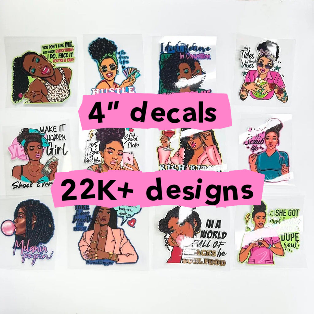 UV DTF Transfer 4” Decal Stickers