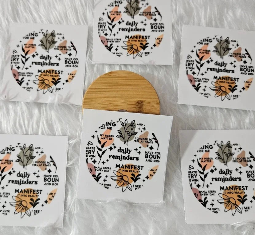 16oz Lids Decals UV DTF Stickers