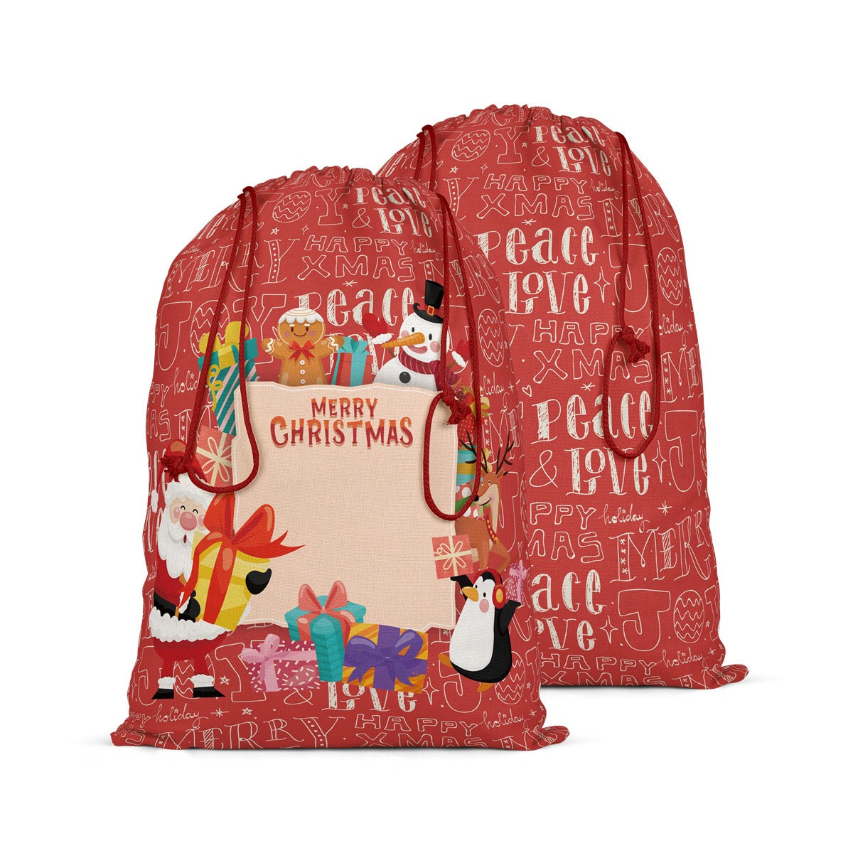 Color Christmas Santa Sack Sublimation Blanks