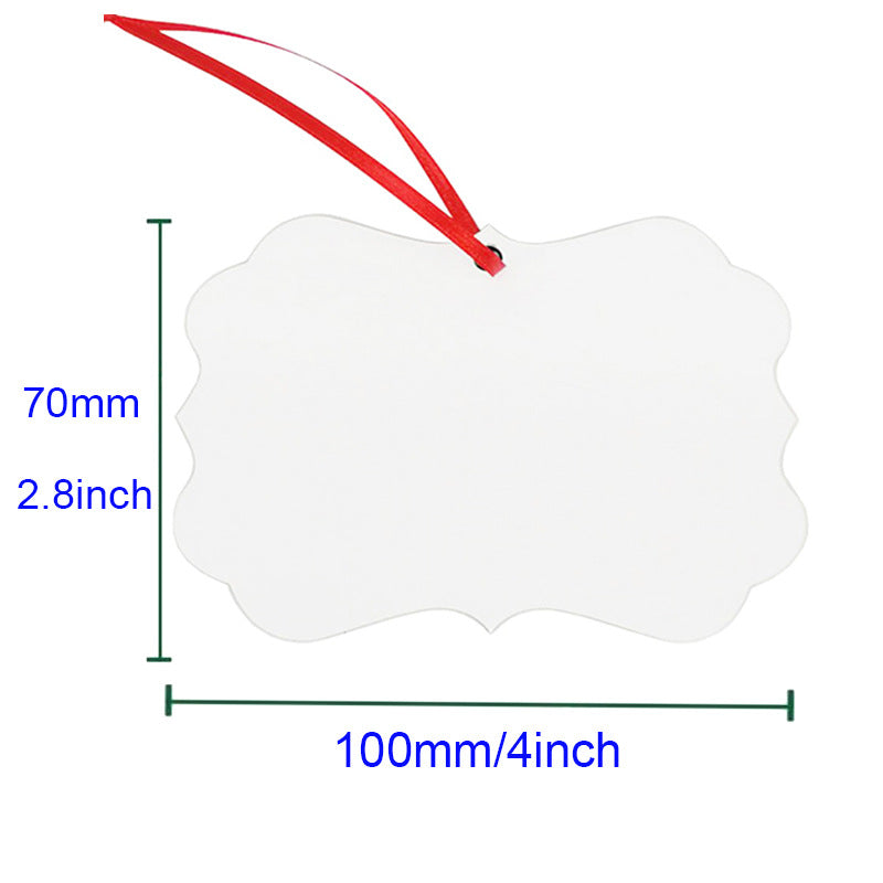 Aluminum Christmas Ornaments Sublimation Blanks