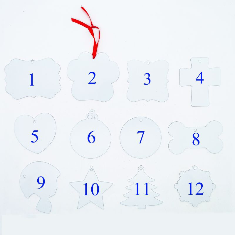 Aluminum Christmas Ornaments Sublimation Blanks