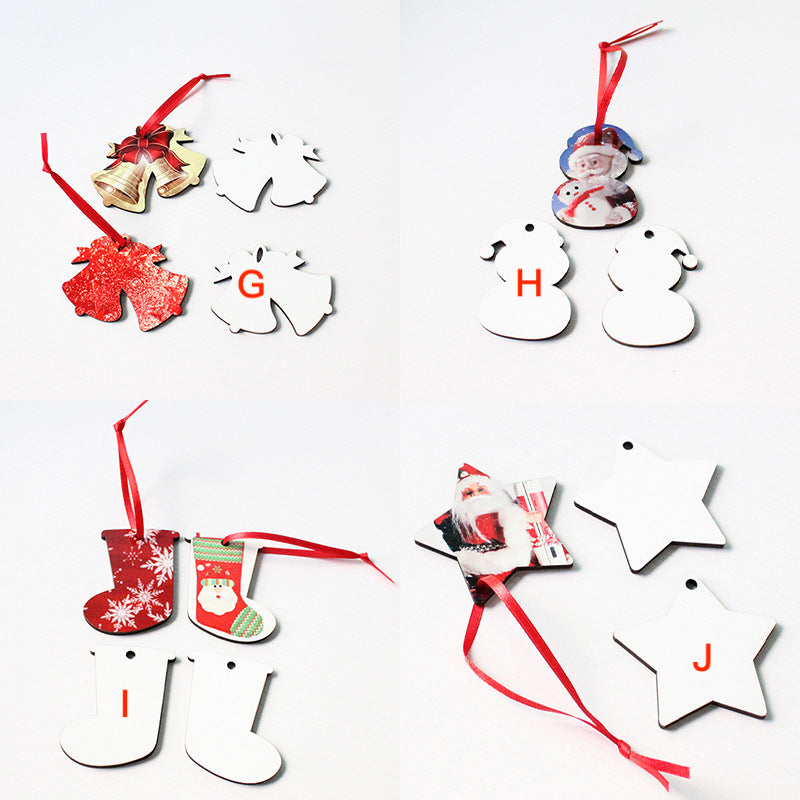 MDF Merry Christmas Ornaments Sublimation Blanks