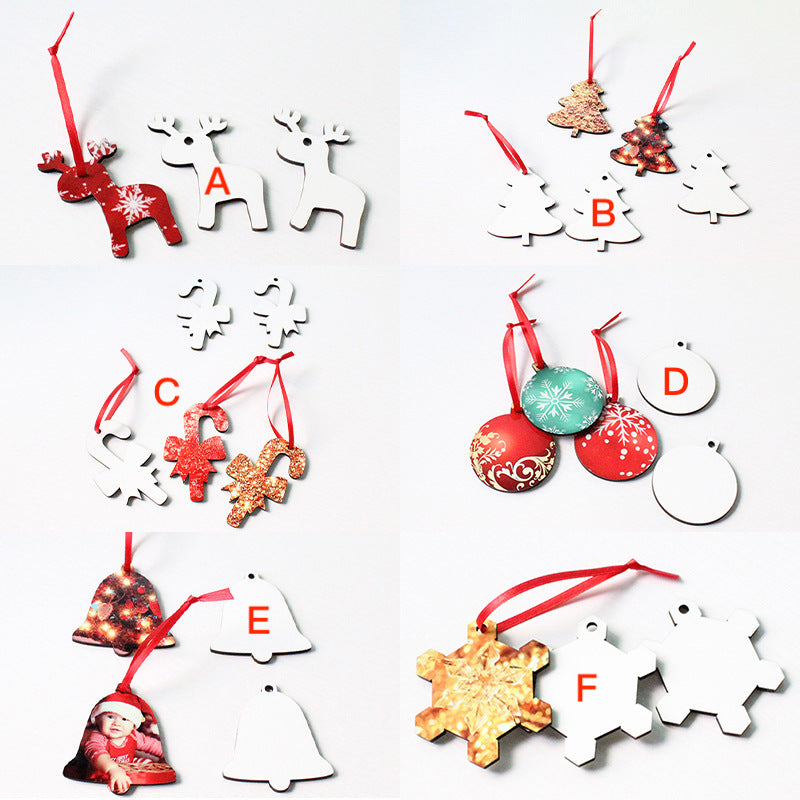 MDF Merry Christmas Ornaments Sublimation Blanks