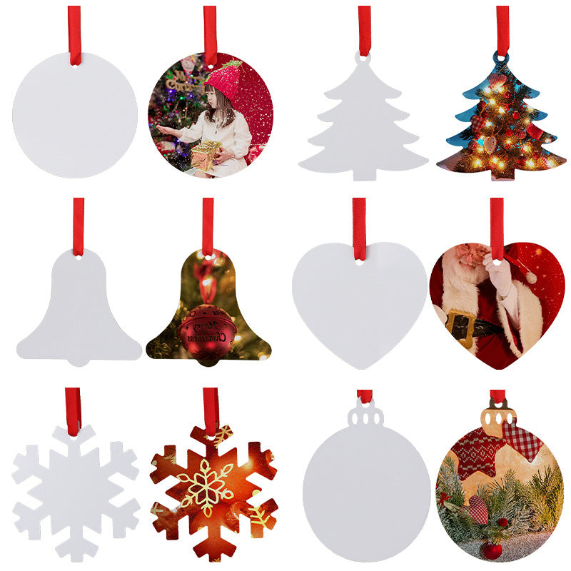 Aluminum Christmas Ornaments Sublimation Blanks
