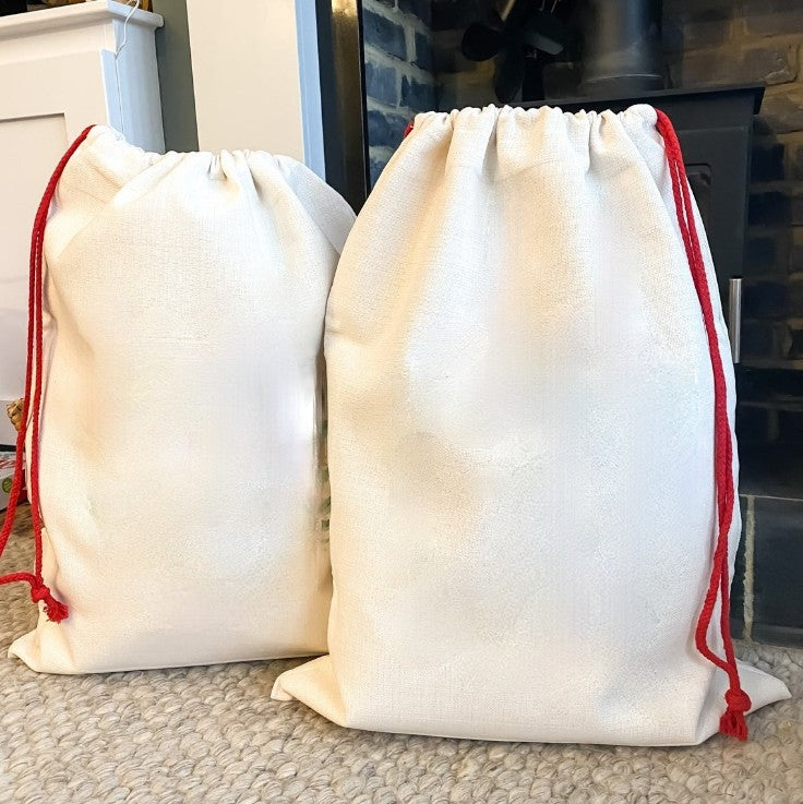 Christmas Santa Sack Large Gift Bag Sublimation Blanks