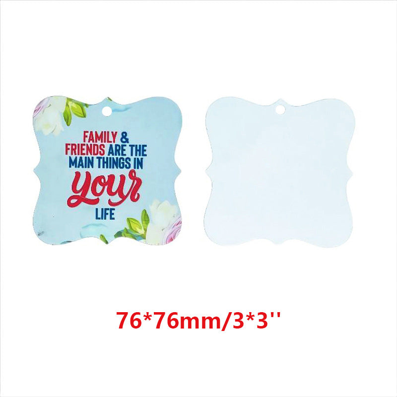 Aluminum Christmas Ornaments Sublimation Blanks