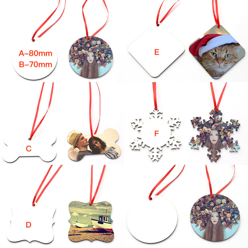 MDF Christmas Ornaments Sublimation Blanks