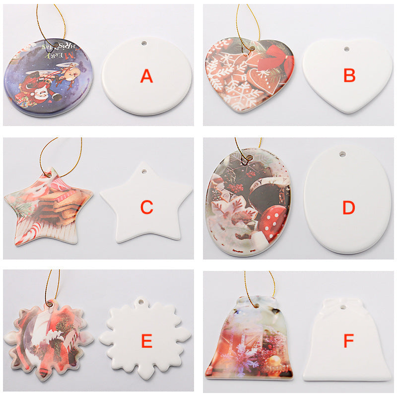 Ceramic Christmas Ornaments Sublimation Blanks