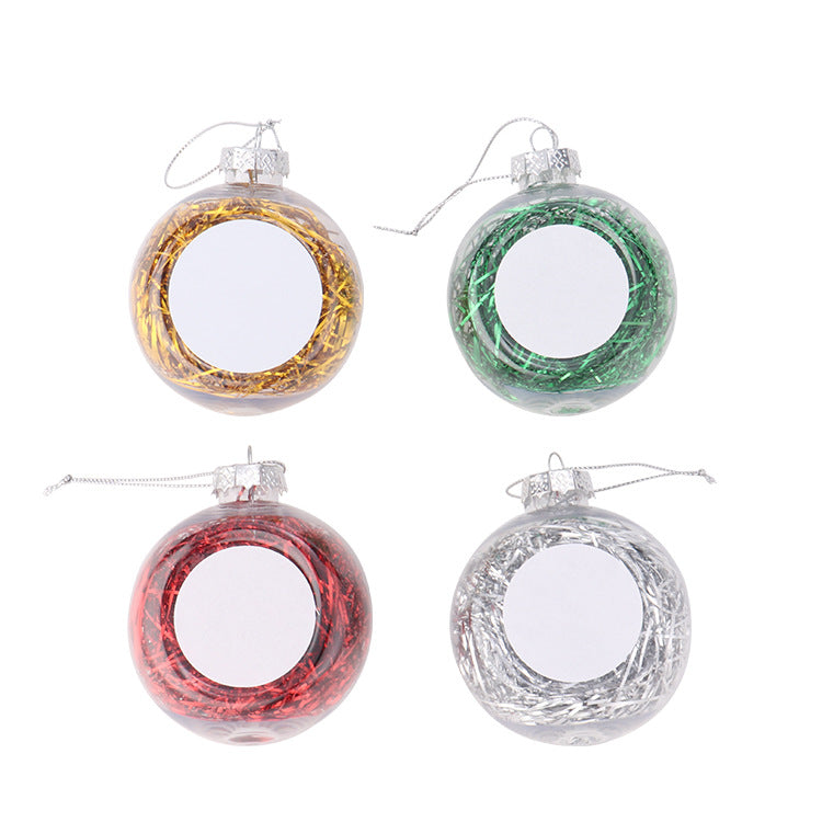 Christmas Confetti Ball Baubles Ornaments Sublimation Blanks