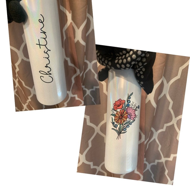 20oz White Shimmer Glitter Holographic Tumblers Sublimation Blanks
