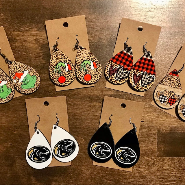 Teardrop Earrings MDF Sublimation Blanks