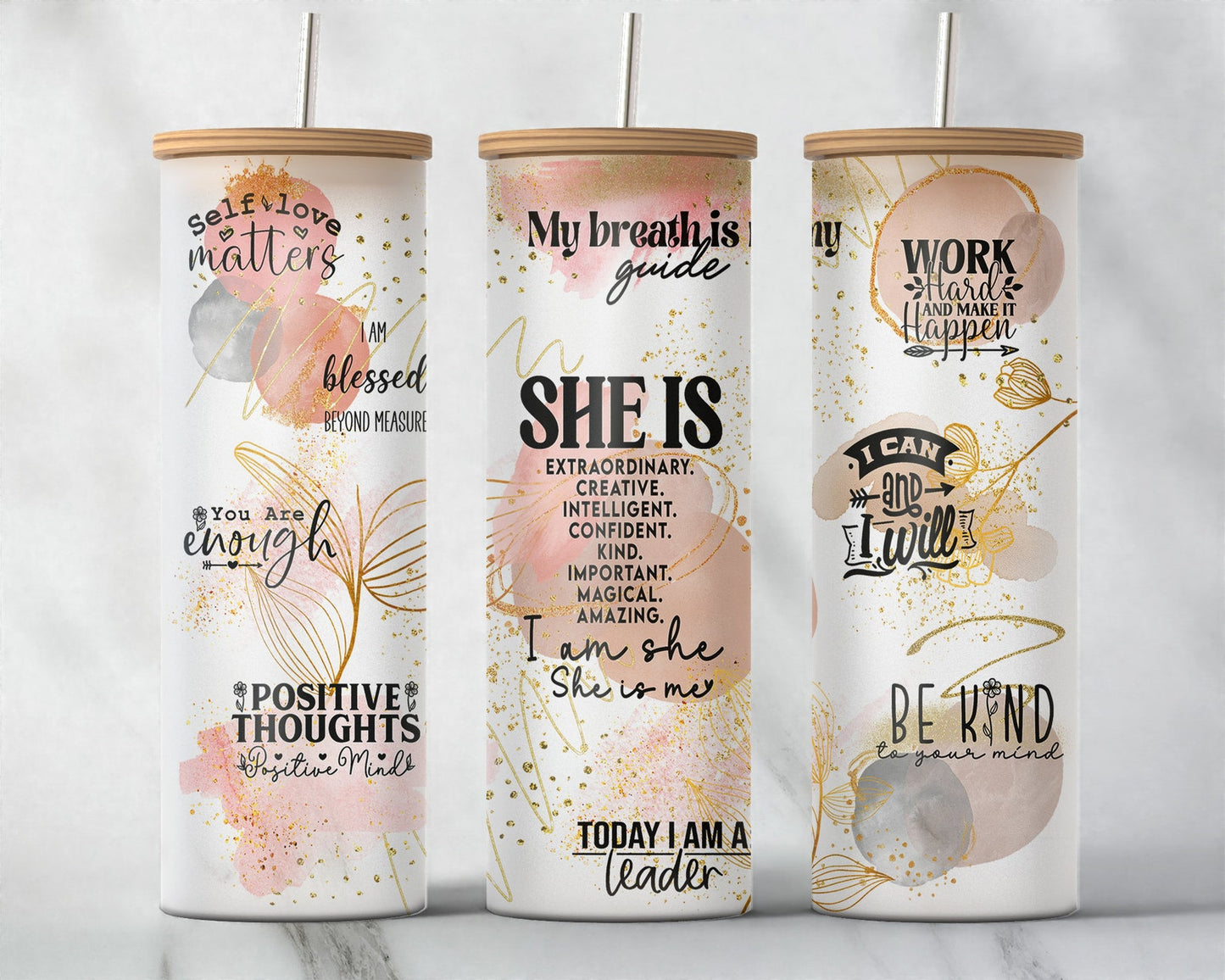 UV DTF Wraps for 20oz Tumbler/25oz Glass Cans