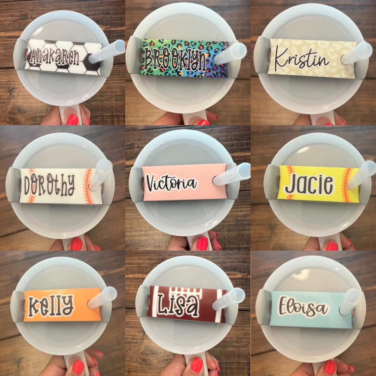 Lid Topper Name Tag for 40oz Stanley Sublimation Blanks