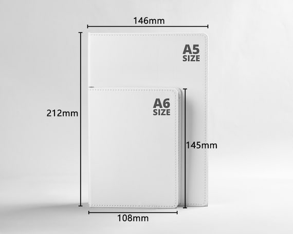 A6/A5 Journal Notebook PU Leather Sublimation Blanks