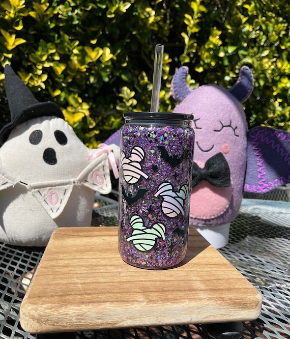 12oz/16oz Snow Globe Jelly Ombre Double Wall Glass Can Pre Drilled Sublimation Blanks