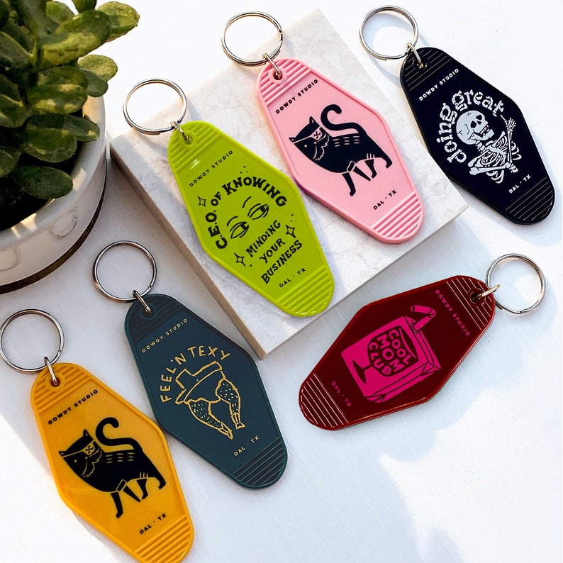 TikTok Trending Retro Motel Keychain Blanks
