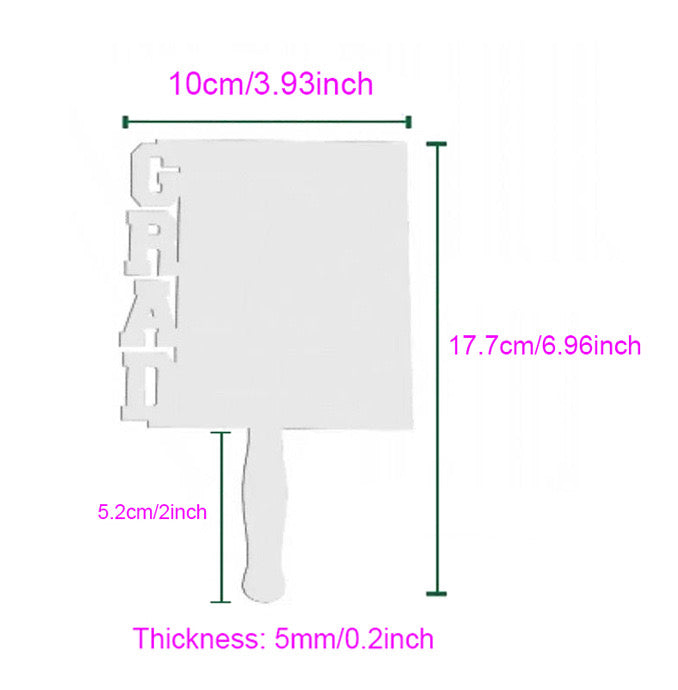 Graduation Fan Paddle Sublimation Blanks