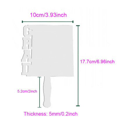Graduation Fan Paddle Sublimation Blanks