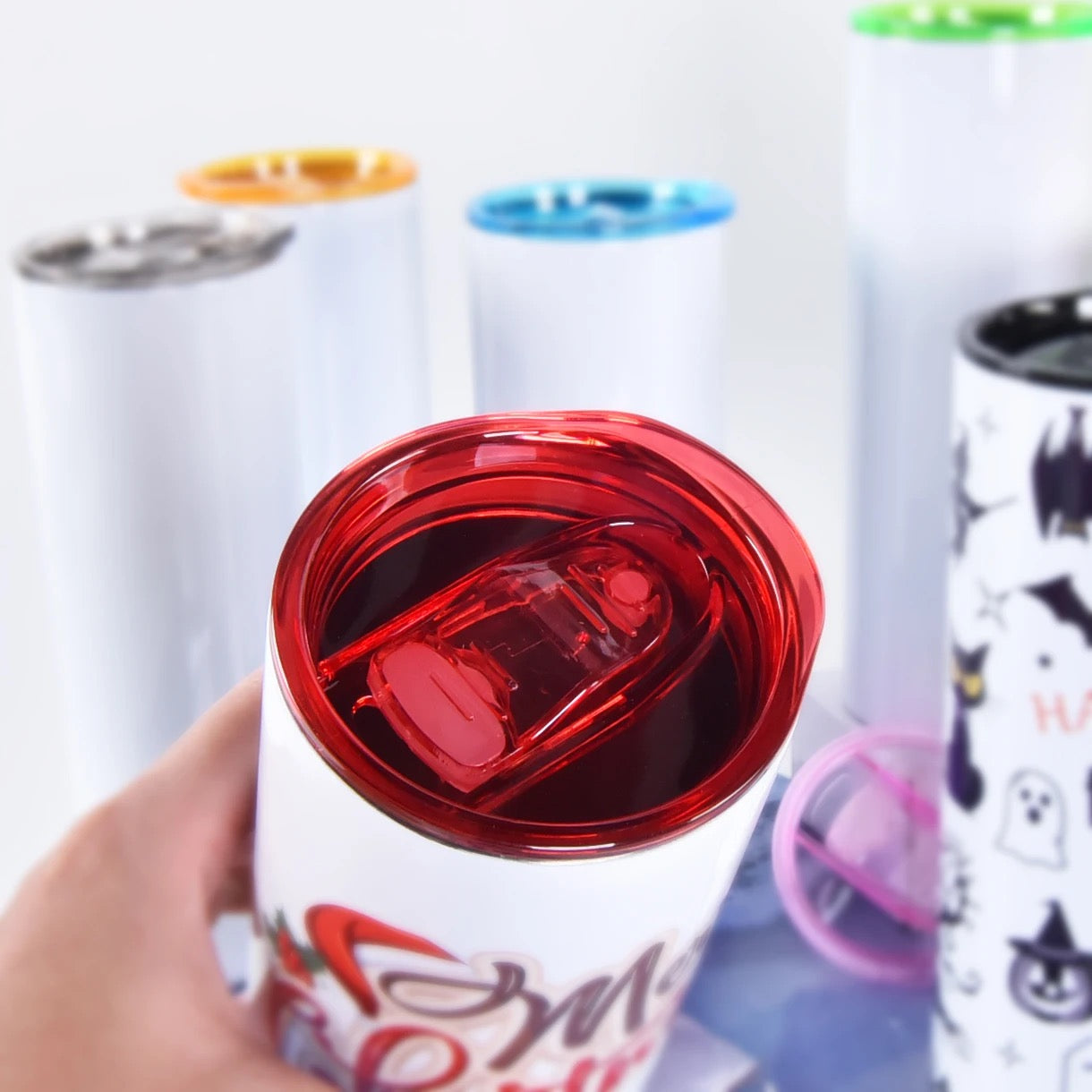 20oz Flat Edge Skinny Tumblers Sublimation Blanks