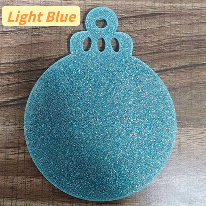 Glitter Acrylic Christmas Ornaments Blanks