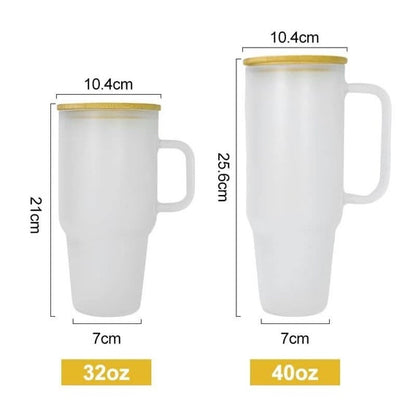 32oz 40oz Glass Tumbler Mug Sublimation Blanks