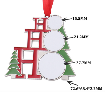 Christmas Festive Ornaments Sublimation Blanks