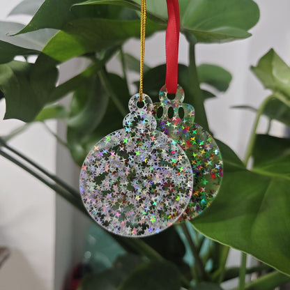 Glitter Acrylic Christmas Ornaments Blanks