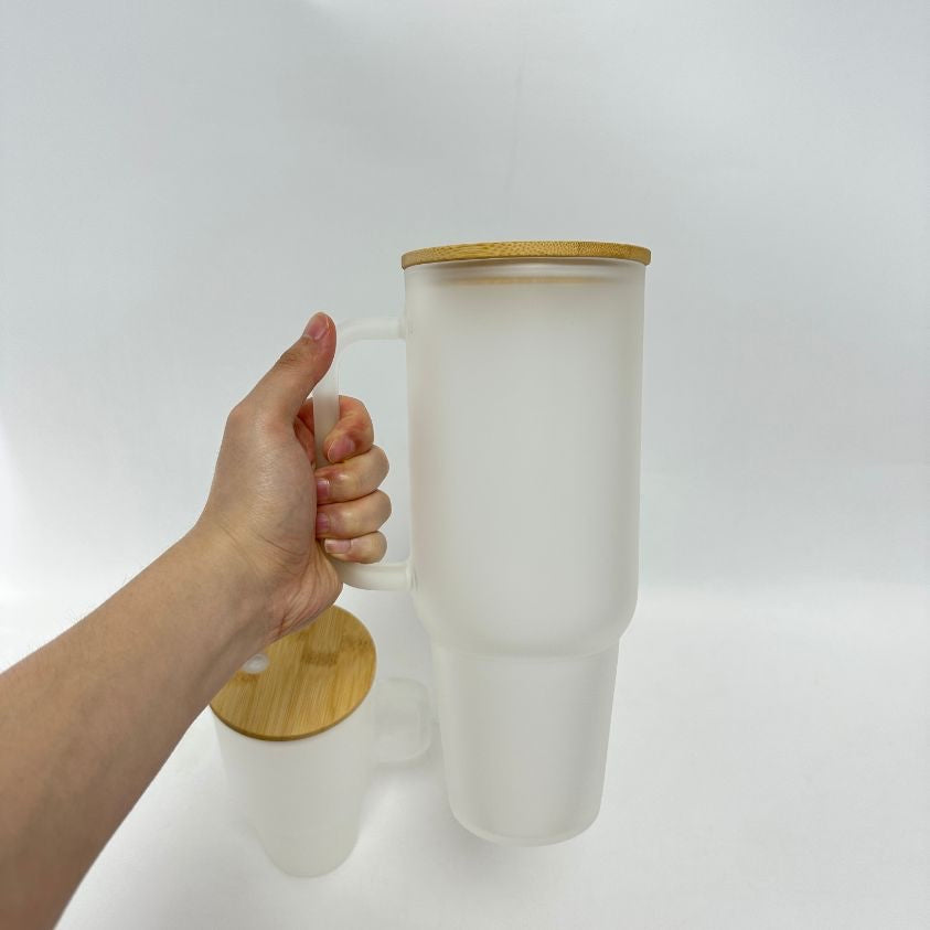 32oz 40oz Glass Tumbler Mug Sublimation Blanks – Trendy Supply