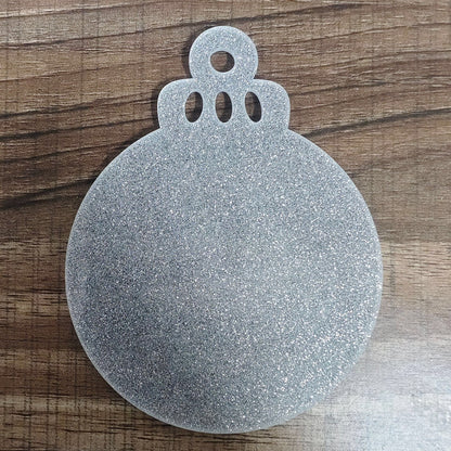 Glitter Acrylic Christmas Ornaments Blanks