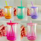 17oz Jelly Ombre Gradient Color Glass Mug Sublimation Blanks